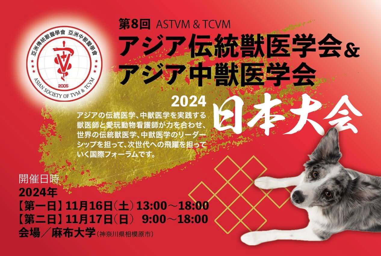 【第八回】アジア伝統獣医学会／アジア中獣医学会日本大会2024｜国際中獣医学院日本校